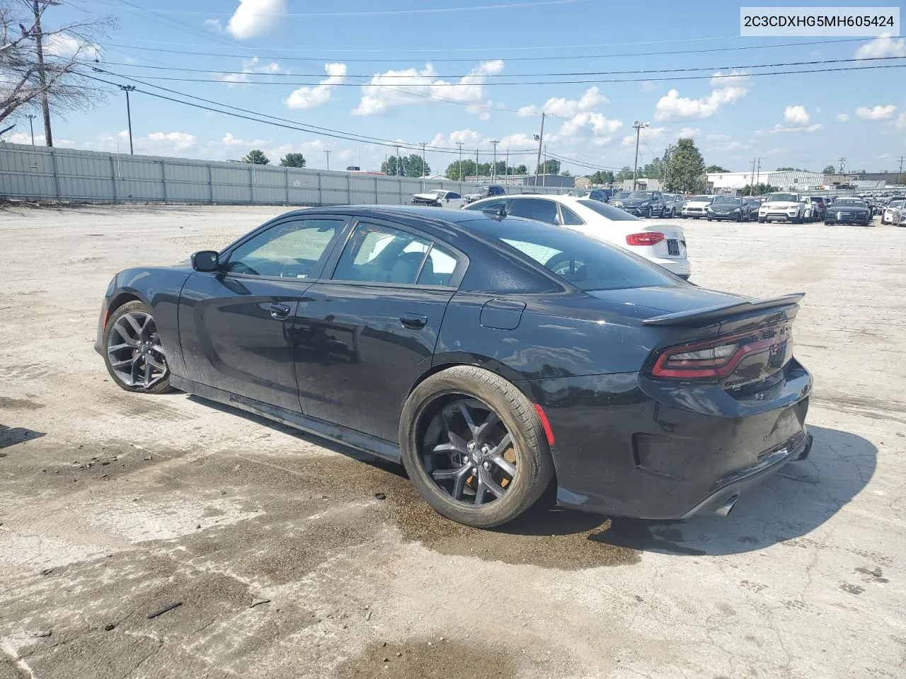 2021 Dodge Charger Gt VIN: 2C3CDXHG5MH605424 Lot: 69398564