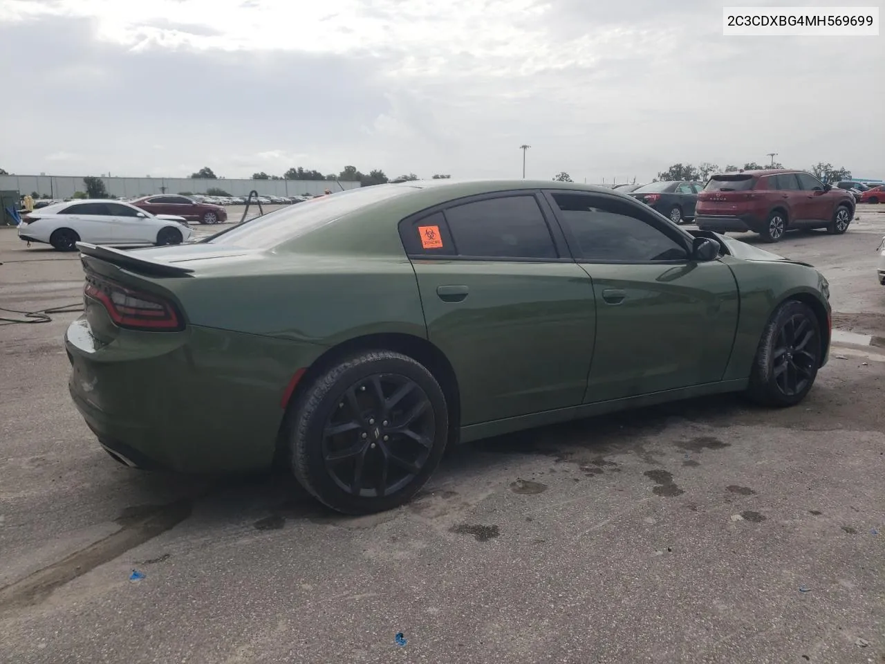 2021 Dodge Charger Sxt VIN: 2C3CDXBG4MH569699 Lot: 70090544