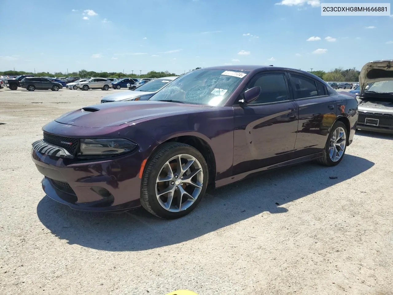 2021 Dodge Charger Gt VIN: 2C3CDXHG8MH666881 Lot: 70237574