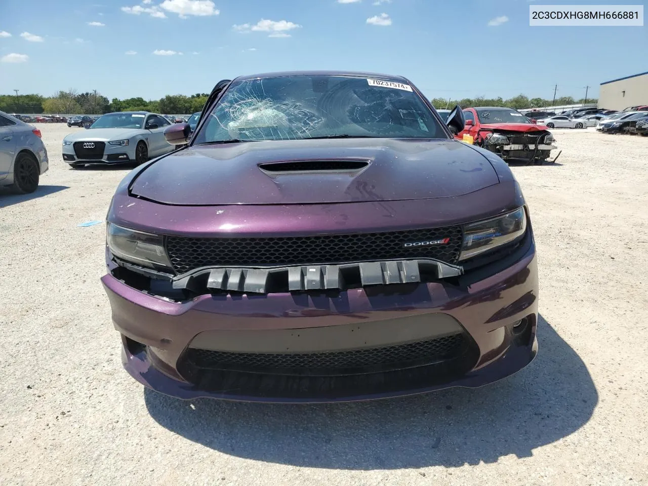 2021 Dodge Charger Gt VIN: 2C3CDXHG8MH666881 Lot: 70237574