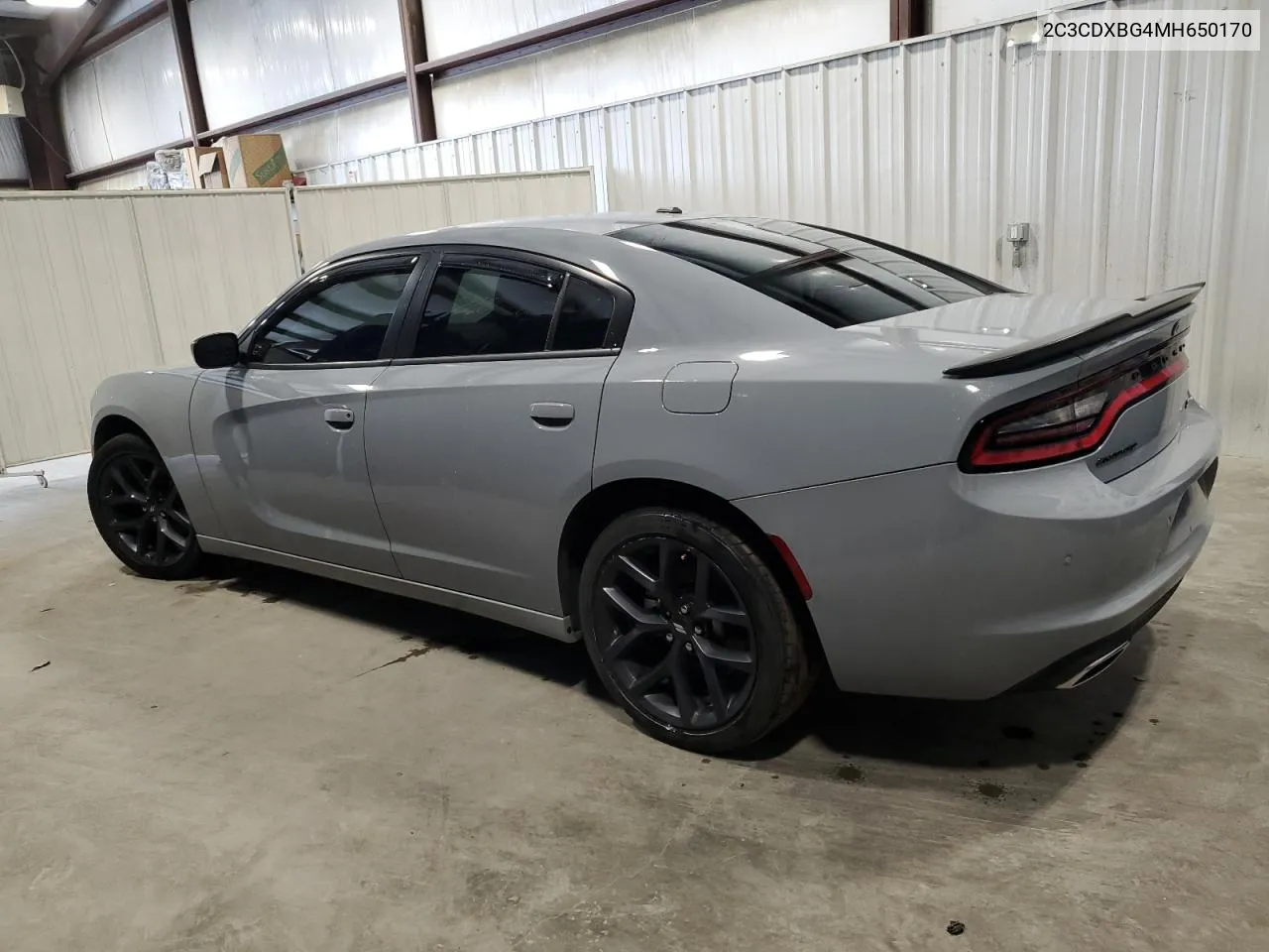 2021 Dodge Charger Sxt VIN: 2C3CDXBG4MH650170 Lot: 70587794