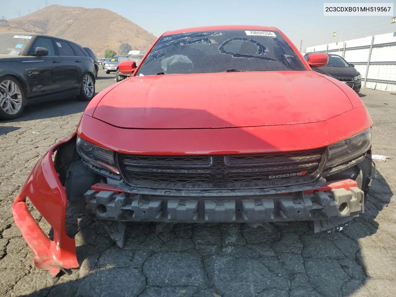 2021 Dodge Charger Sxt VIN: 2C3CDXBG1MH519567 Lot: 70694534