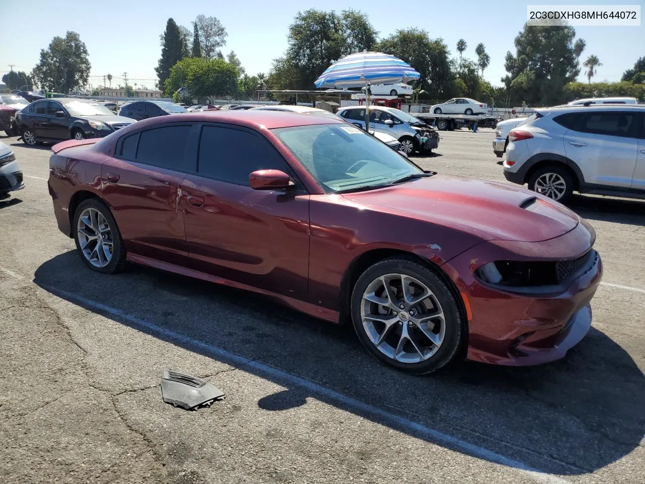 2021 Dodge Charger Gt VIN: 2C3CDXHG8MH644072 Lot: 70831084