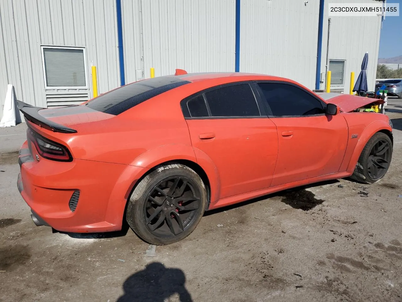 2021 Dodge Charger Scat Pack VIN: 2C3CDXGJXMH511455 Lot: 70885544