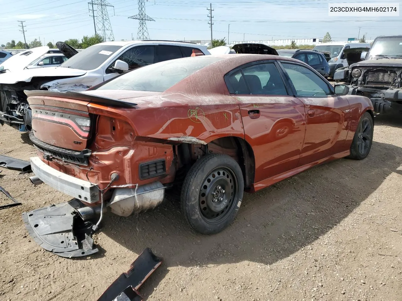 2021 Dodge Charger Gt VIN: 2C3CDXHG4MH602174 Lot: 71269824