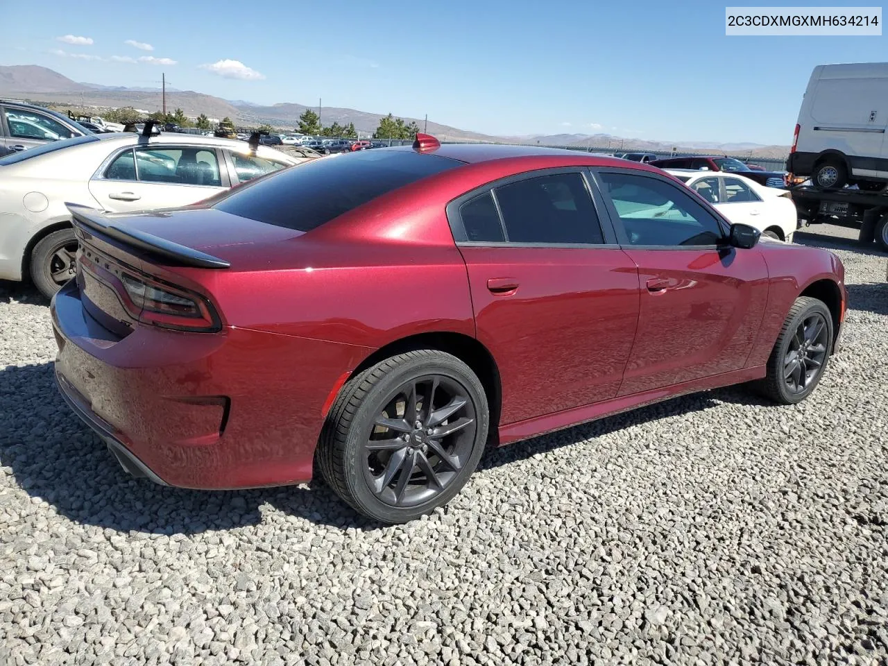 2021 Dodge Charger Gt VIN: 2C3CDXMGXMH634214 Lot: 71575264