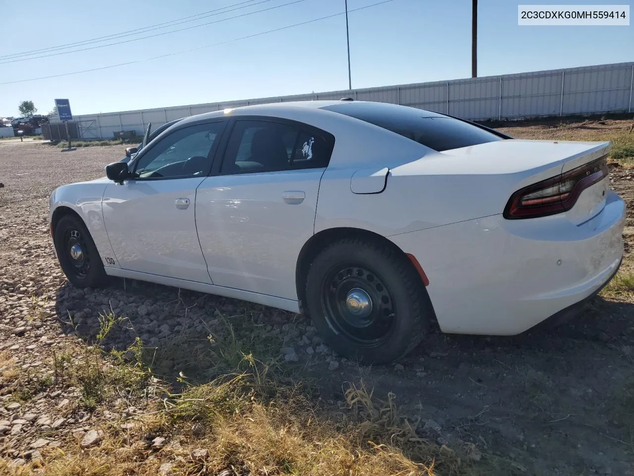 2021 Dodge Charger Police VIN: 2C3CDXKG0MH559414 Lot: 71730874