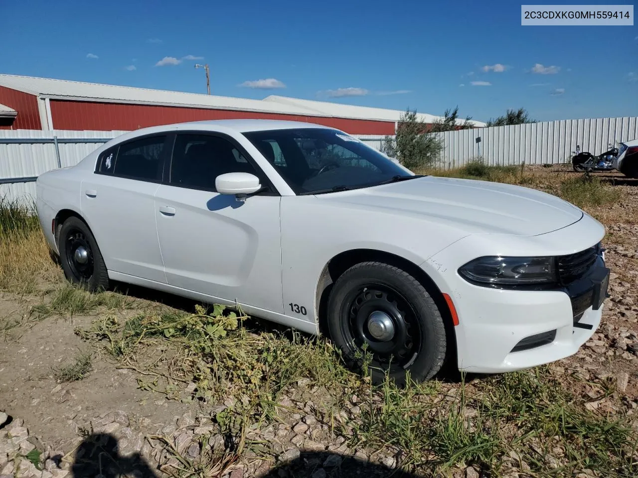 2021 Dodge Charger Police VIN: 2C3CDXKG0MH559414 Lot: 71730874