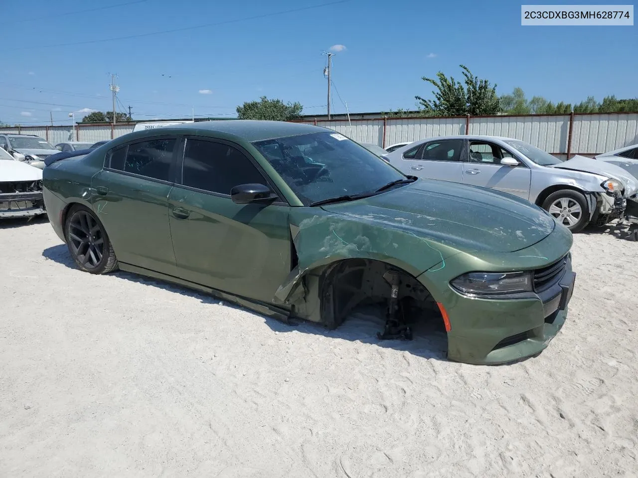 2021 Dodge Charger Sxt VIN: 2C3CDXBG3MH628774 Lot: 71945374