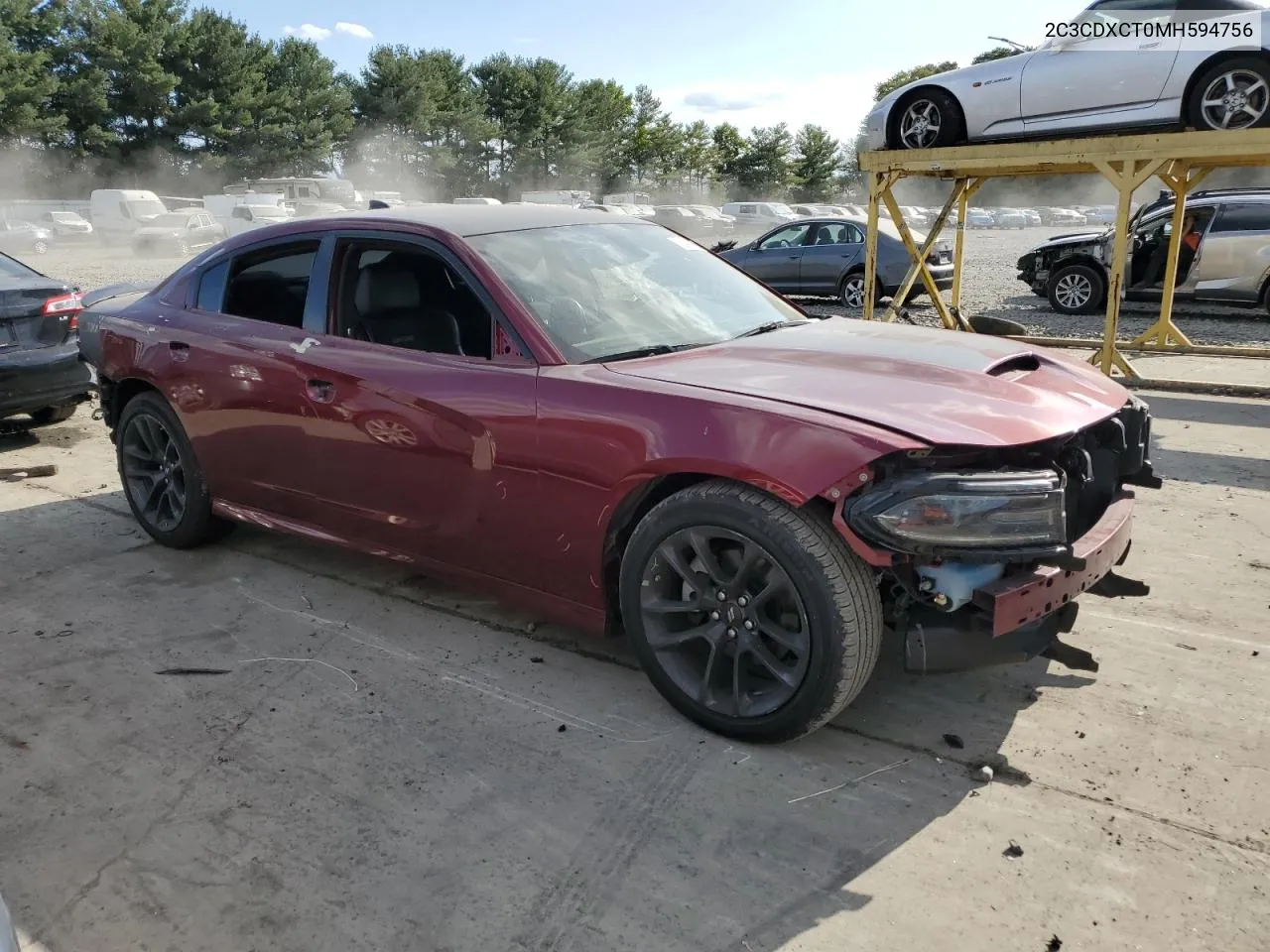 2021 Dodge Charger R/T VIN: 2C3CDXCT0MH594756 Lot: 72409964