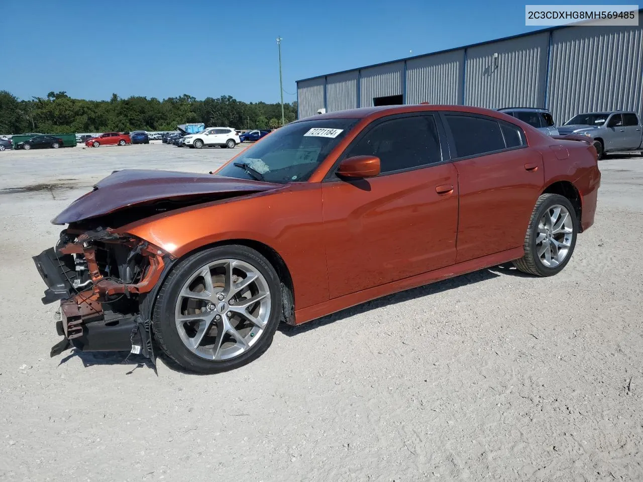 2021 Dodge Charger Gt VIN: 2C3CDXHG8MH569485 Lot: 72721184