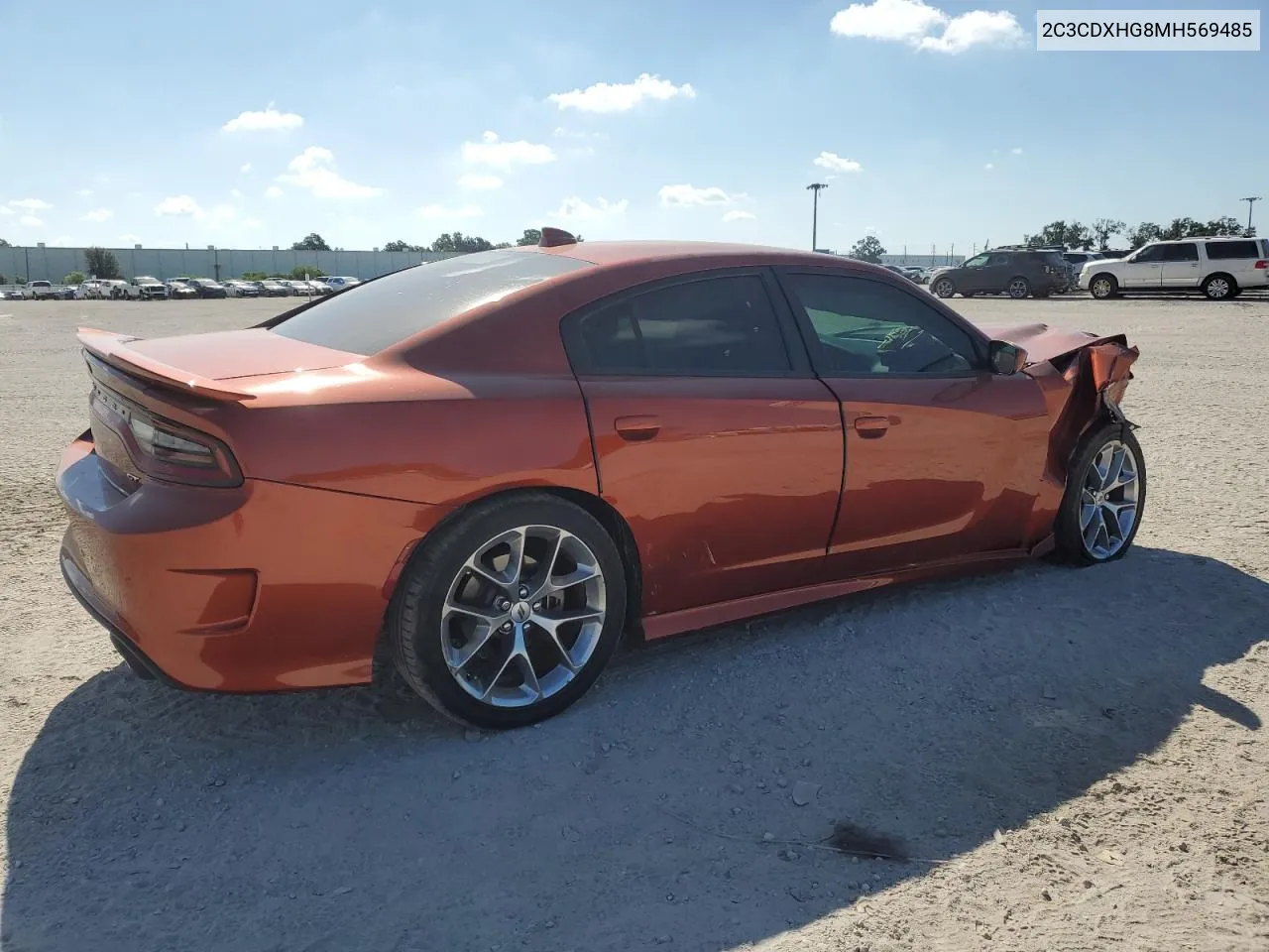 2021 Dodge Charger Gt VIN: 2C3CDXHG8MH569485 Lot: 72721184