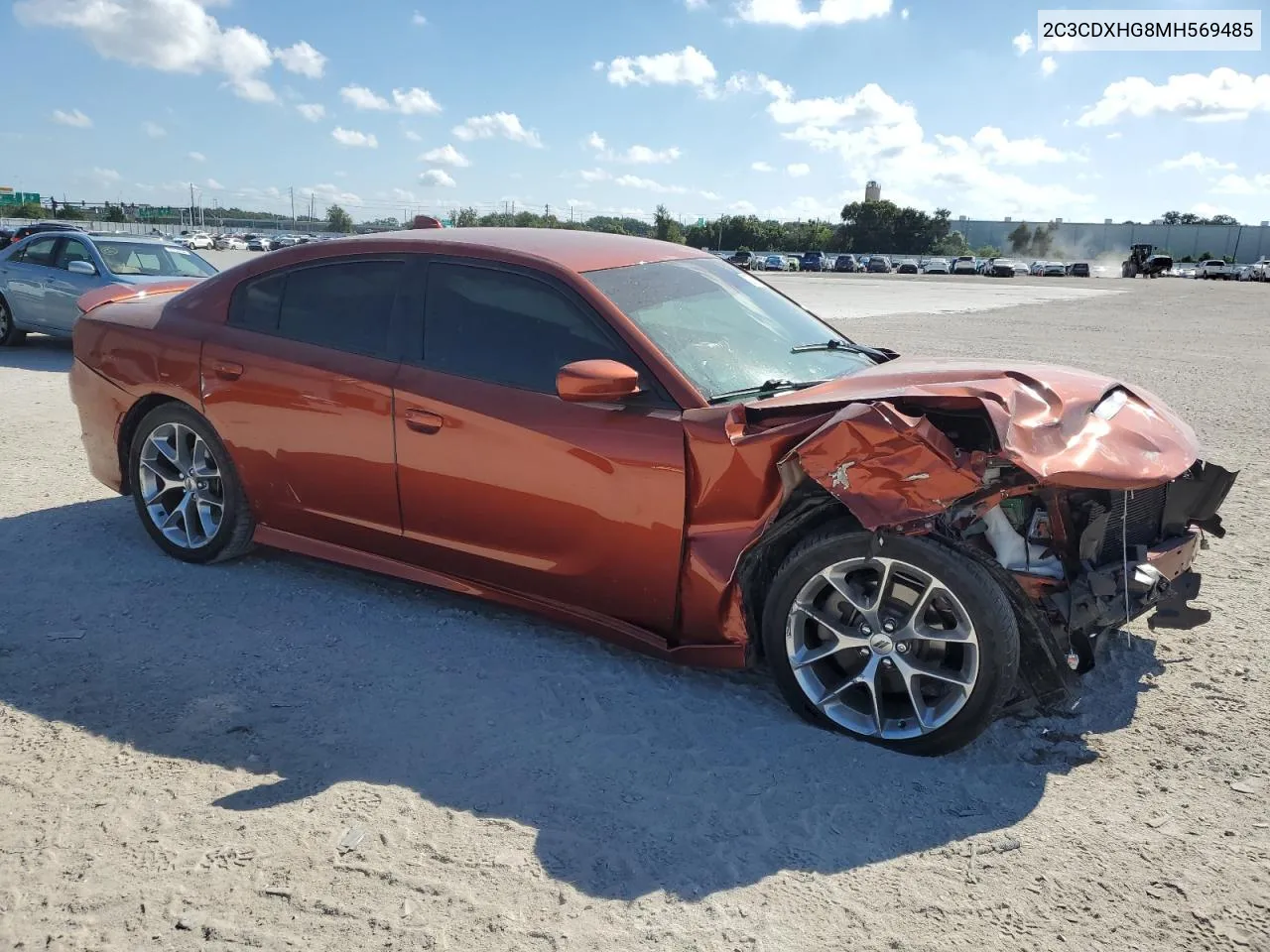 2021 Dodge Charger Gt VIN: 2C3CDXHG8MH569485 Lot: 72721184