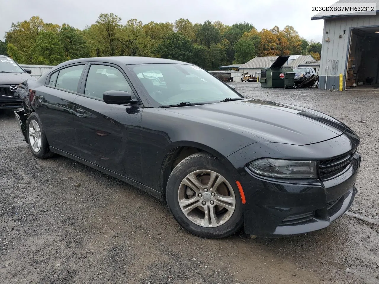 2021 Dodge Charger Sxt VIN: 2C3CDXBG7MH632312 Lot: 73156064