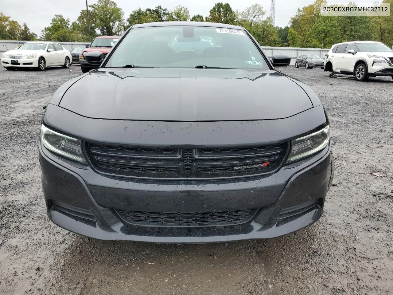 2021 Dodge Charger Sxt VIN: 2C3CDXBG7MH632312 Lot: 73156064