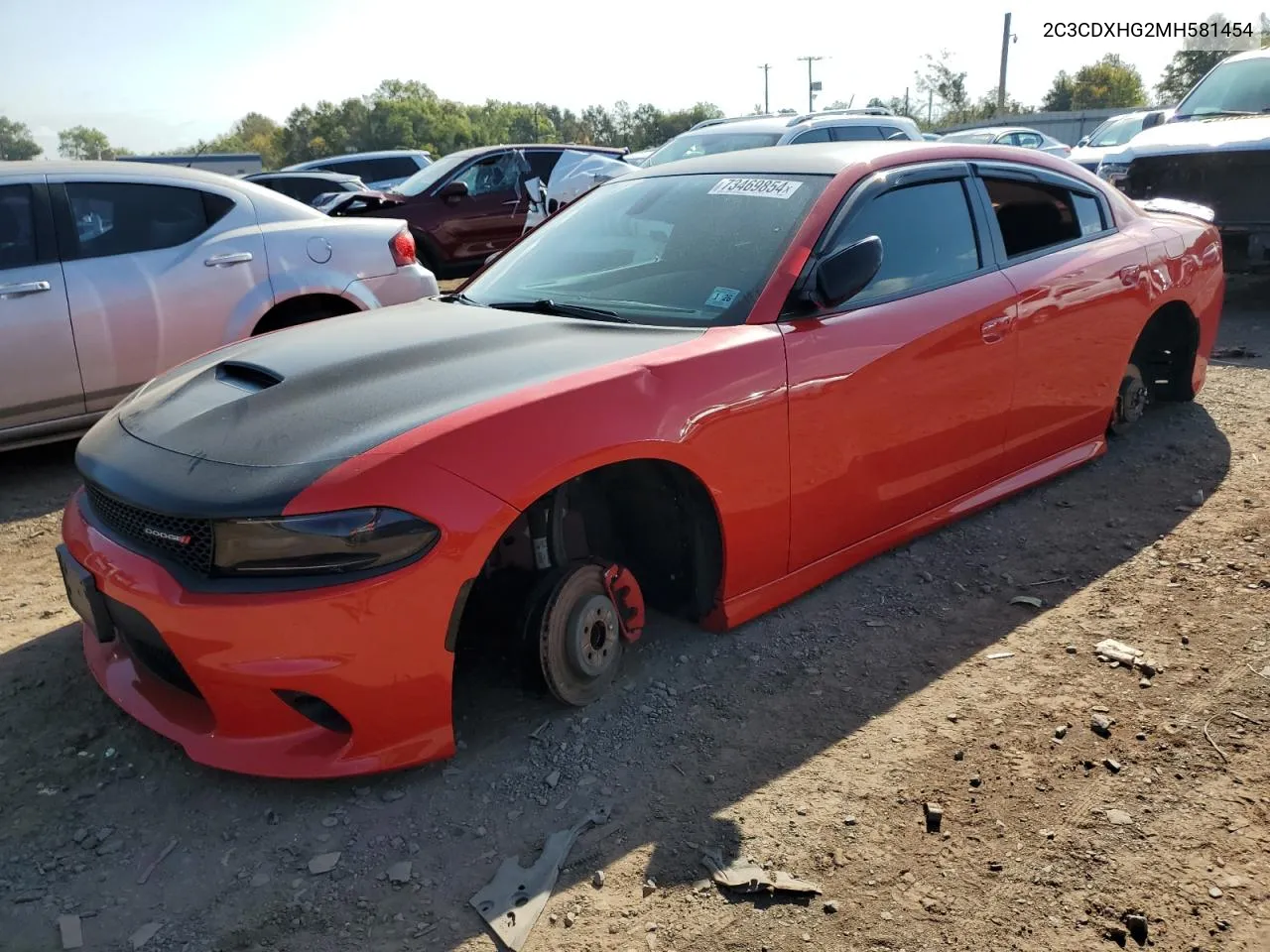 2021 Dodge Charger Gt VIN: 2C3CDXHG2MH581454 Lot: 73469854