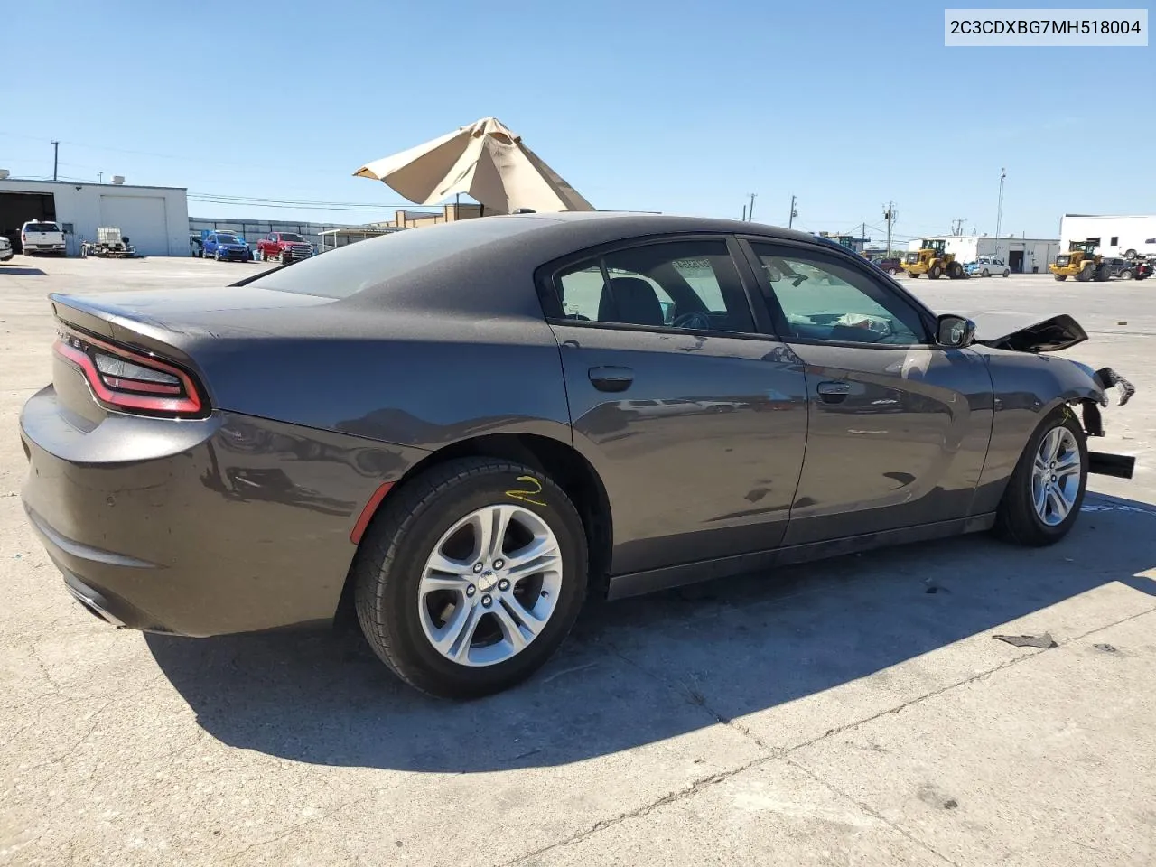 2021 Dodge Charger Sxt VIN: 2C3CDXBG7MH518004 Lot: 73575354