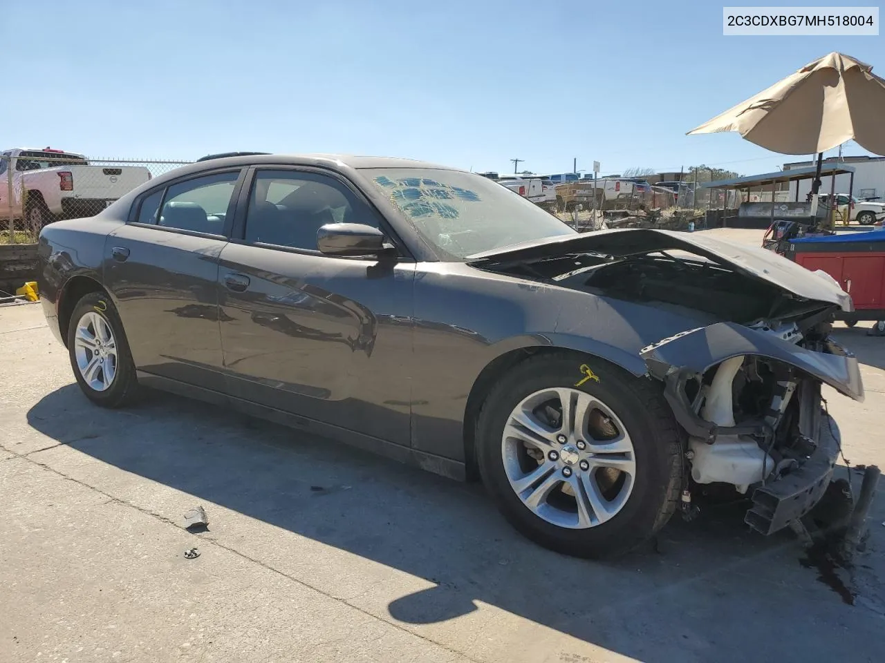 2021 Dodge Charger Sxt VIN: 2C3CDXBG7MH518004 Lot: 73575354