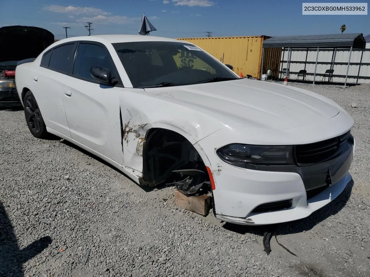 2021 Dodge Charger Sxt VIN: 2C3CDXBG0MH533962 Lot: 73606304