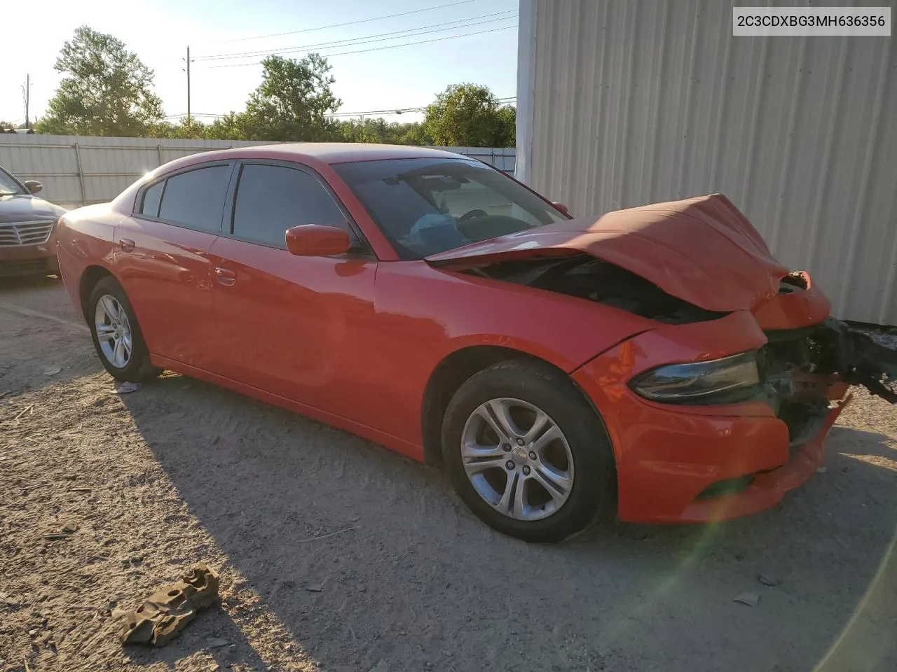 2021 Dodge Charger Sxt VIN: 2C3CDXBG3MH636356 Lot: 73791874