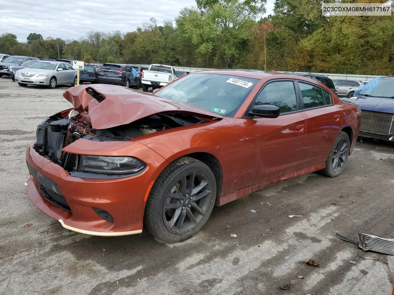 2021 Dodge Charger Gt VIN: 2C3CDXMG8MH617167 Lot: 74007734