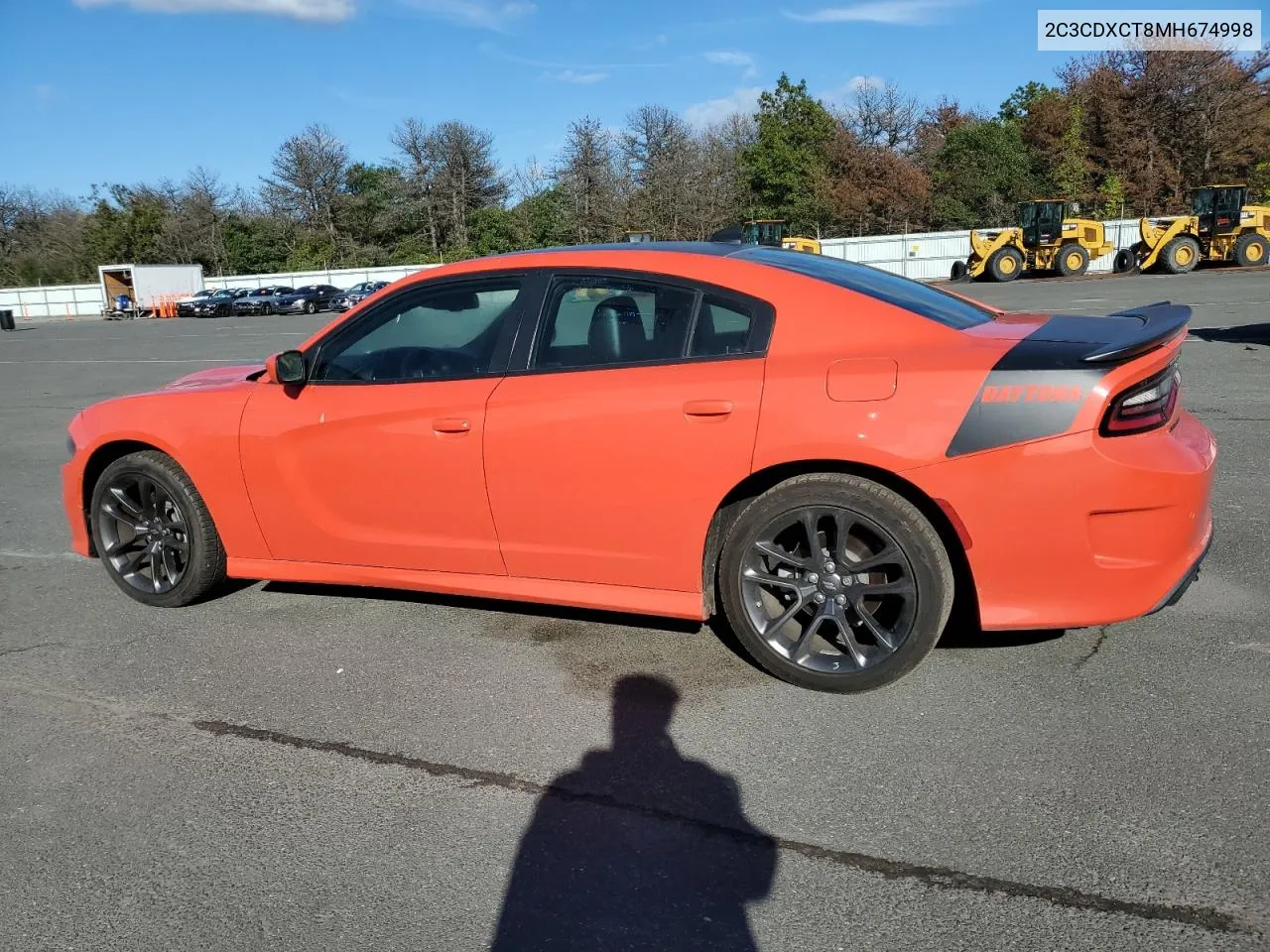 2021 Dodge Charger R/T VIN: 2C3CDXCT8MH674998 Lot: 74055384