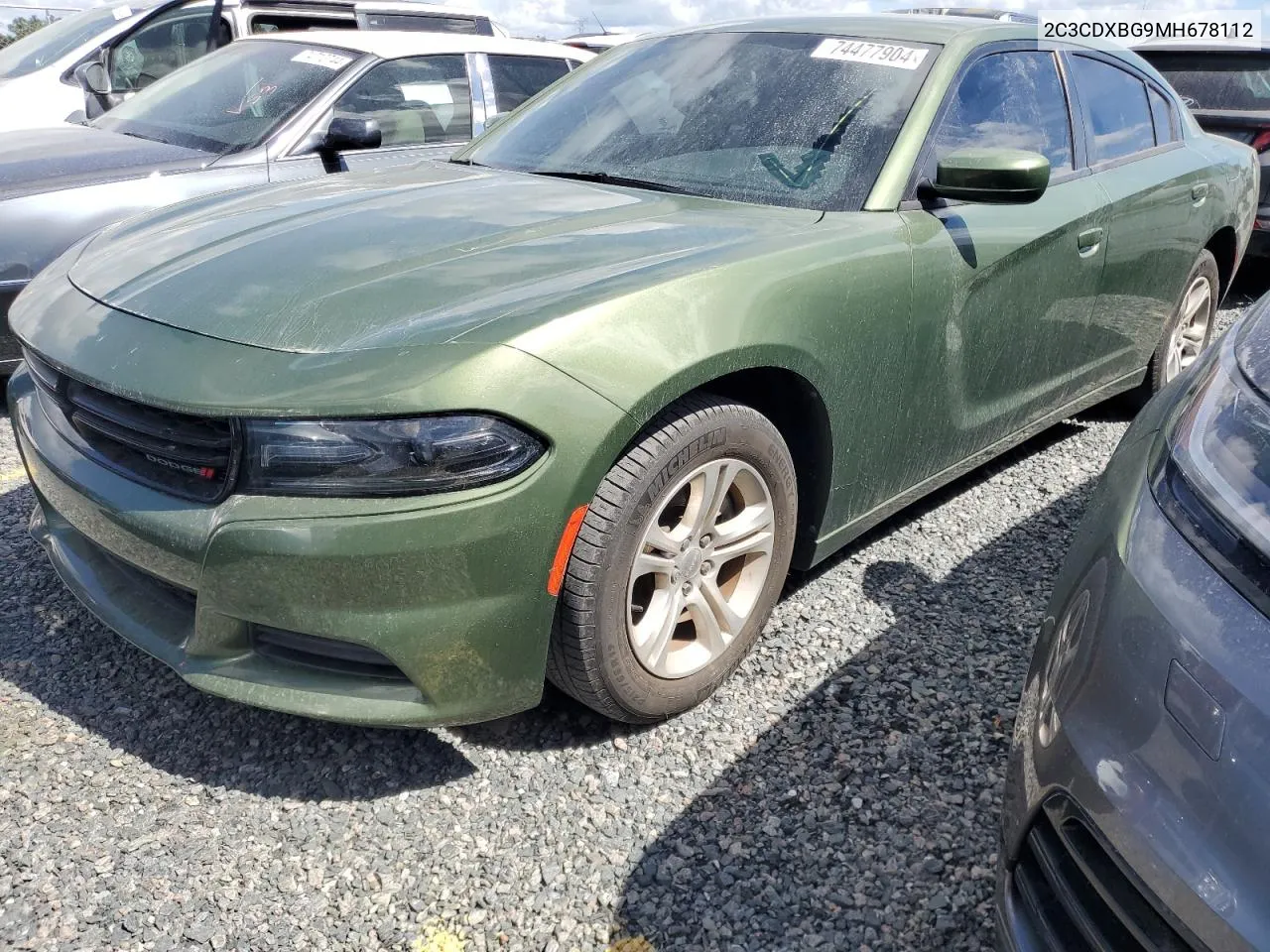 2021 Dodge Charger Sxt VIN: 2C3CDXBG9MH678112 Lot: 74477904