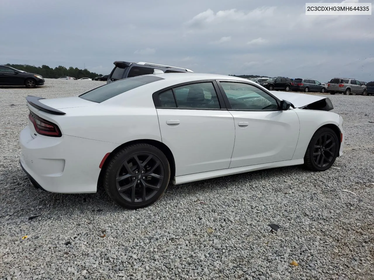 2021 Dodge Charger Gt VIN: 2C3CDXHG3MH644335 Lot: 74665544