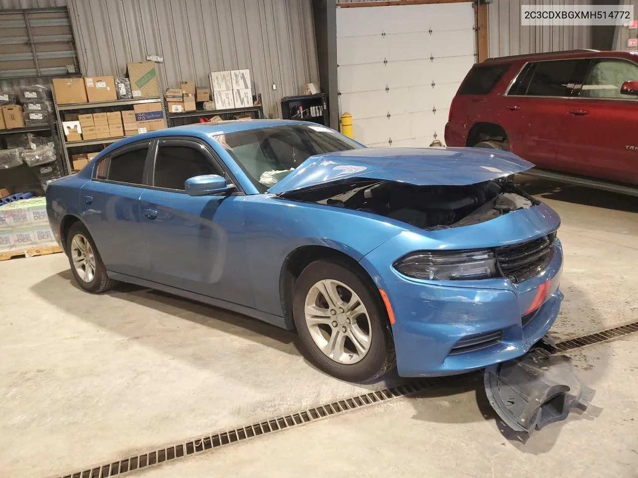 2021 Dodge Charger Sxt VIN: 2C3CDXBGXMH514772 Lot: 74931194