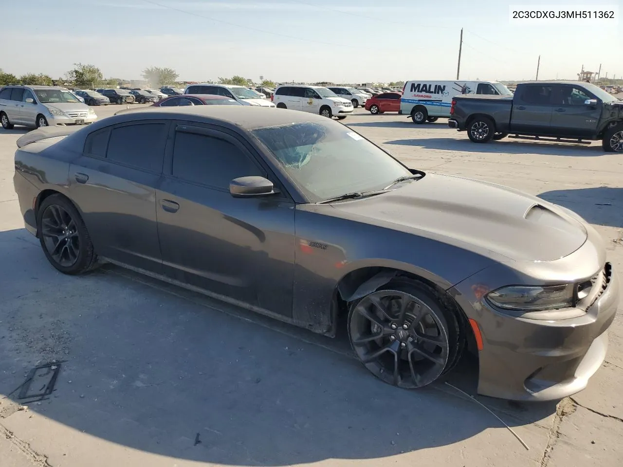 2021 Dodge Charger Scat Pack VIN: 2C3CDXGJ3MH511362 Lot: 75185254