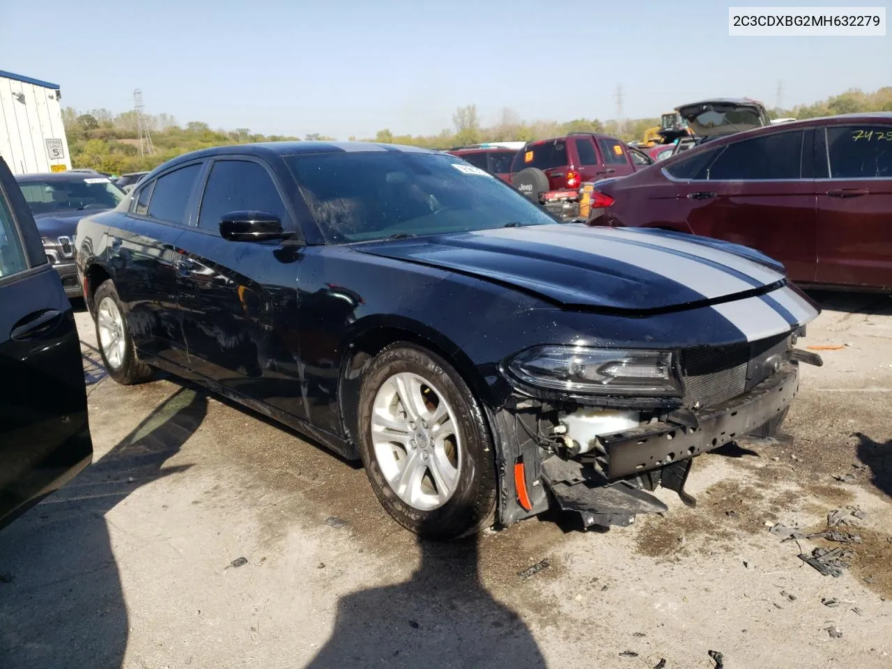 2021 Dodge Charger Sxt VIN: 2C3CDXBG2MH632279 Lot: 75216434