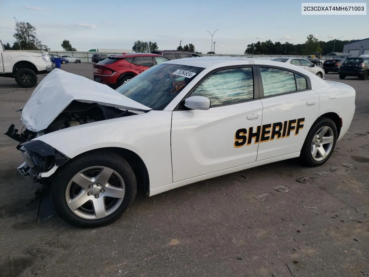 2021 Dodge Charger Police VIN: 2C3CDXAT4MH671003 Lot: 75264924