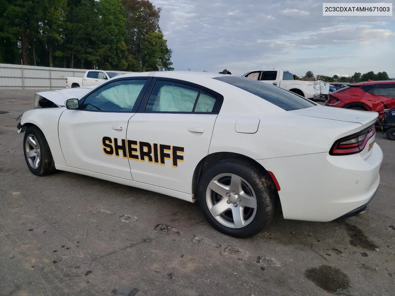 2021 Dodge Charger Police VIN: 2C3CDXAT4MH671003 Lot: 75264924