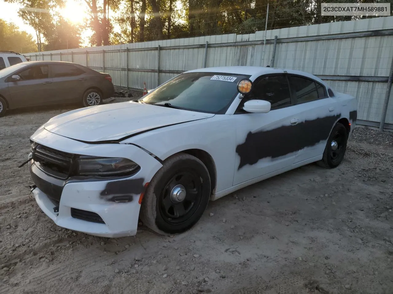 2021 Dodge Charger Police VIN: 2C3CDXAT7MH589881 Lot: 75275334