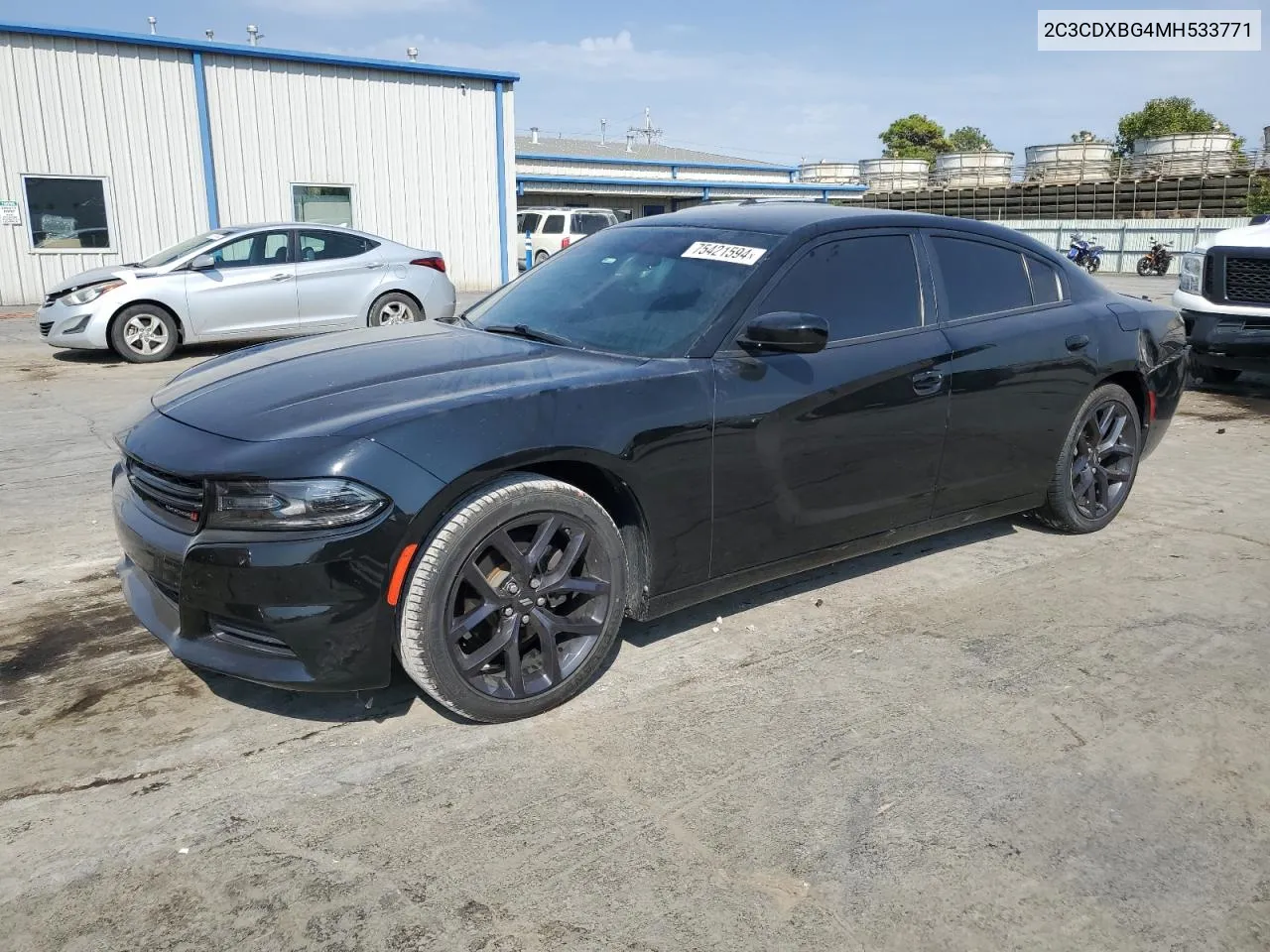 2021 Dodge Charger Sxt VIN: 2C3CDXBG4MH533771 Lot: 75421594