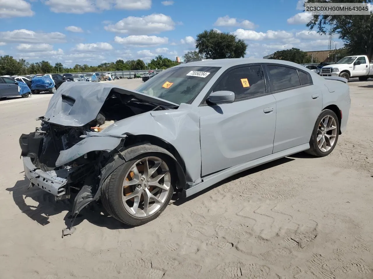 2021 Dodge Charger Gt VIN: 2C3CDXHG0MH643045 Lot: 75550284