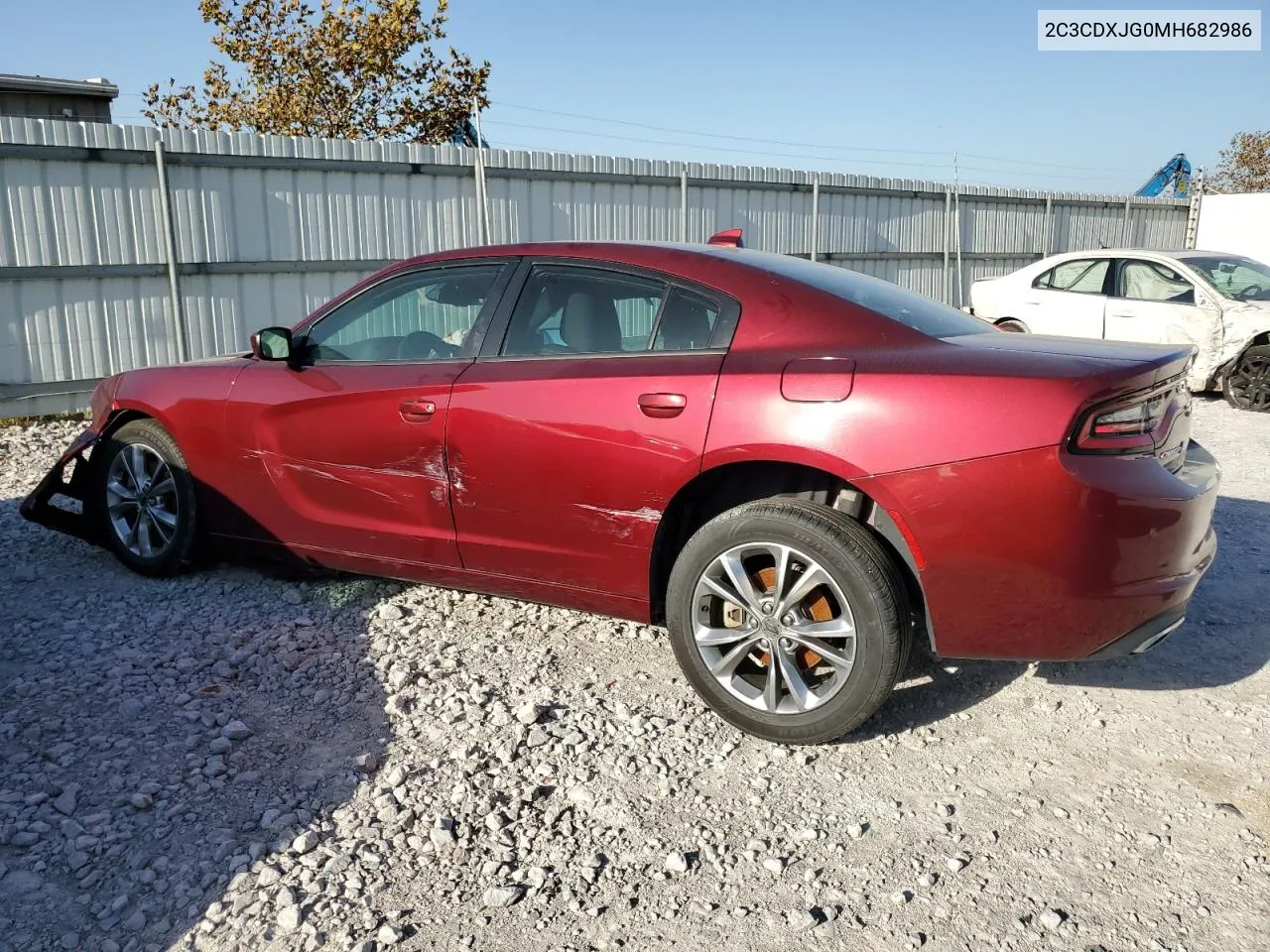 2021 Dodge Charger Sxt VIN: 2C3CDXJG0MH682986 Lot: 75697514