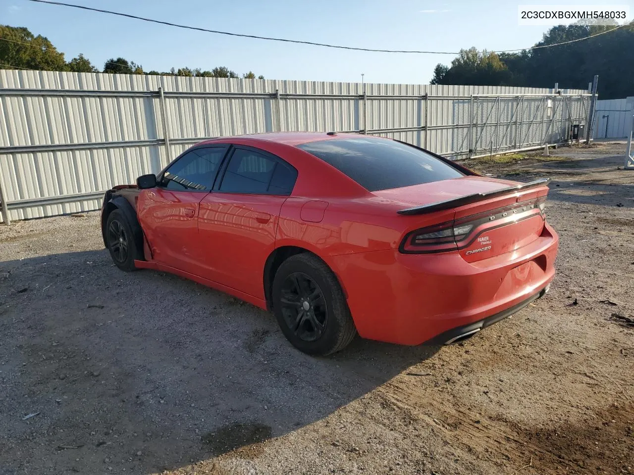 2021 Dodge Charger Sxt VIN: 2C3CDXBGXMH548033 Lot: 75811964