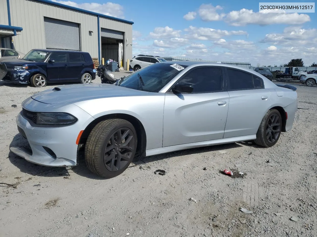 2021 Dodge Charger Gt VIN: 2C3CDXHG3MH612517 Lot: 75922464