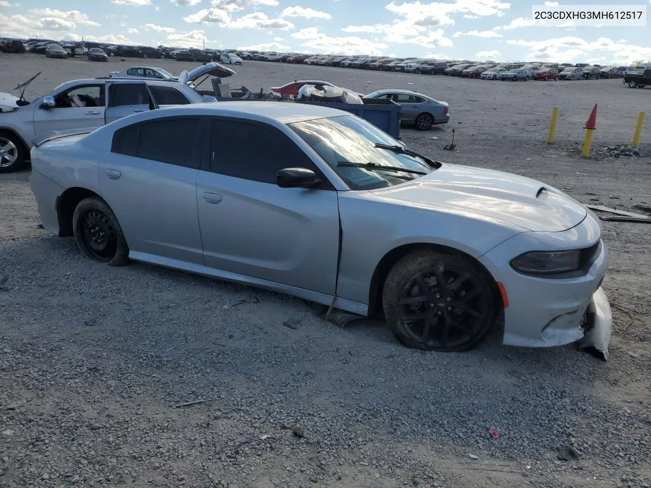 2021 Dodge Charger Gt VIN: 2C3CDXHG3MH612517 Lot: 75922464