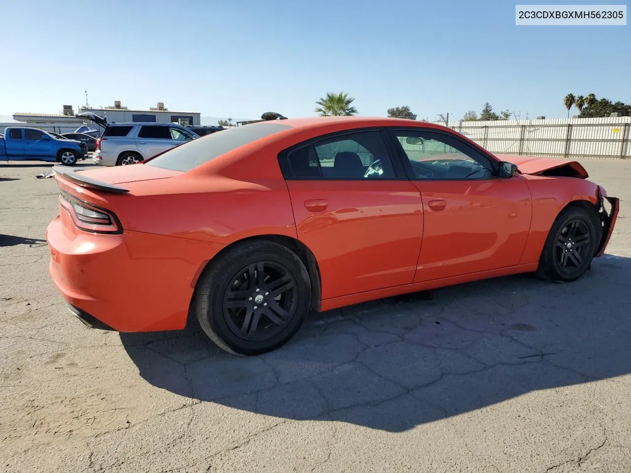 2021 Dodge Charger Sxt VIN: 2C3CDXBGXMH562305 Lot: 76414594