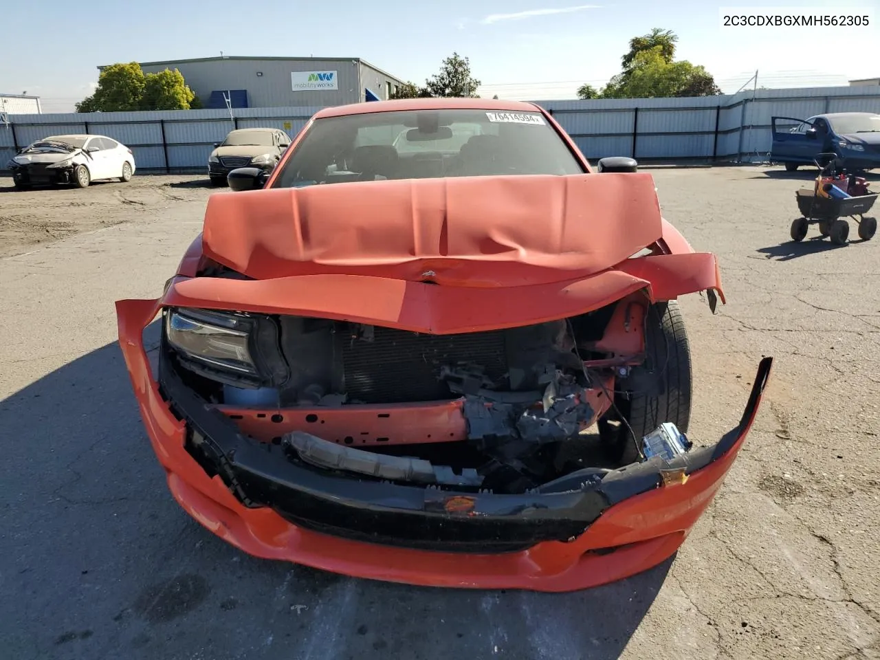 2021 Dodge Charger Sxt VIN: 2C3CDXBGXMH562305 Lot: 76414594