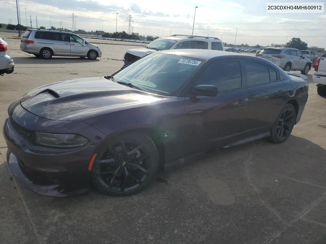 2C3CDXHG4MH600912 2021 Dodge Charger Gt