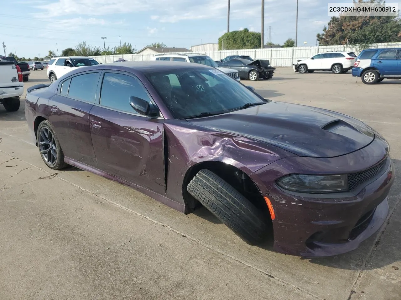 2021 Dodge Charger Gt VIN: 2C3CDXHG4MH600912 Lot: 76736734