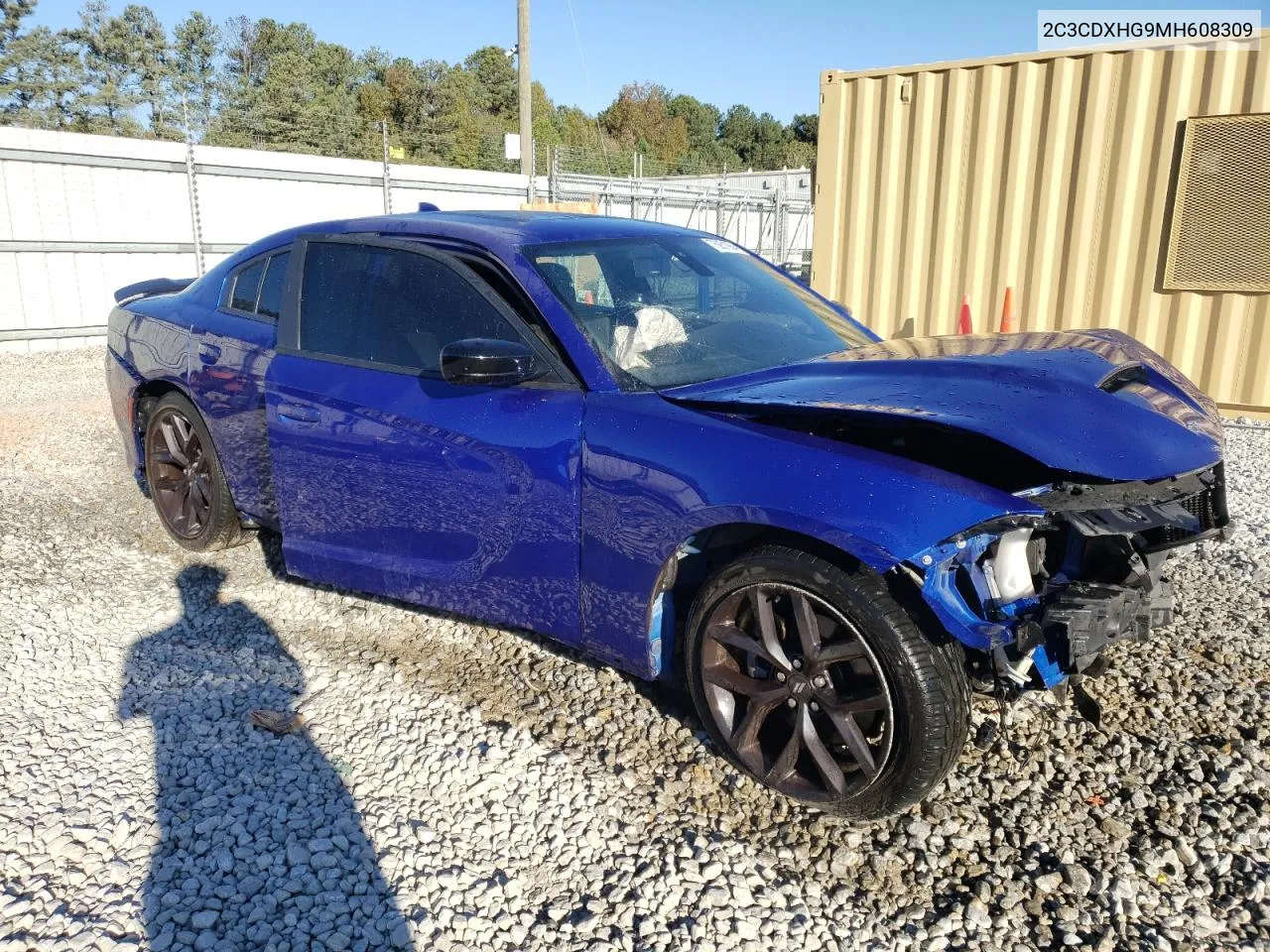 2021 Dodge Charger Gt VIN: 2C3CDXHG9MH608309 Lot: 76951984