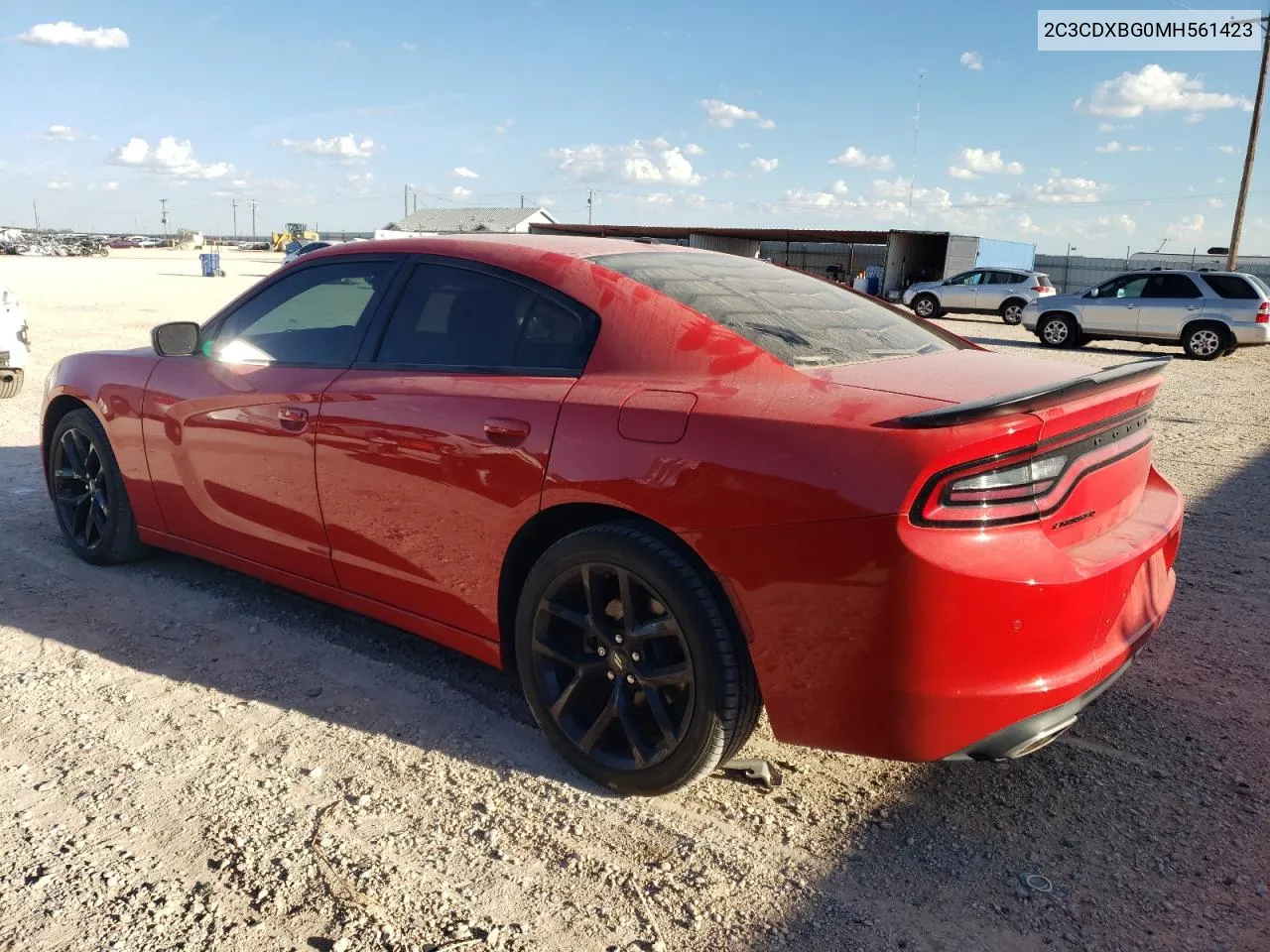 2021 Dodge Charger Sxt VIN: 2C3CDXBG0MH561423 Lot: 77316444