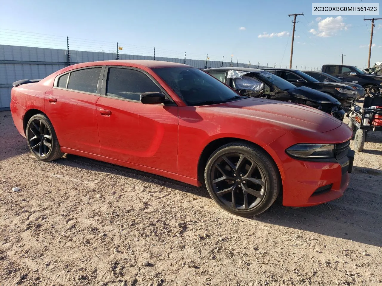 2021 Dodge Charger Sxt VIN: 2C3CDXBG0MH561423 Lot: 77316444