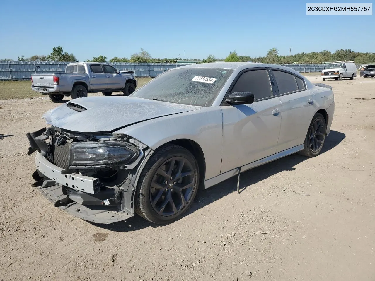 2021 Dodge Charger Gt VIN: 2C3CDXHG2MH557767 Lot: 77332554