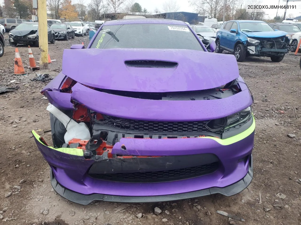 2021 Dodge Charger Scat Pack VIN: 2C3CDXGJ8MH668191 Lot: 78452264