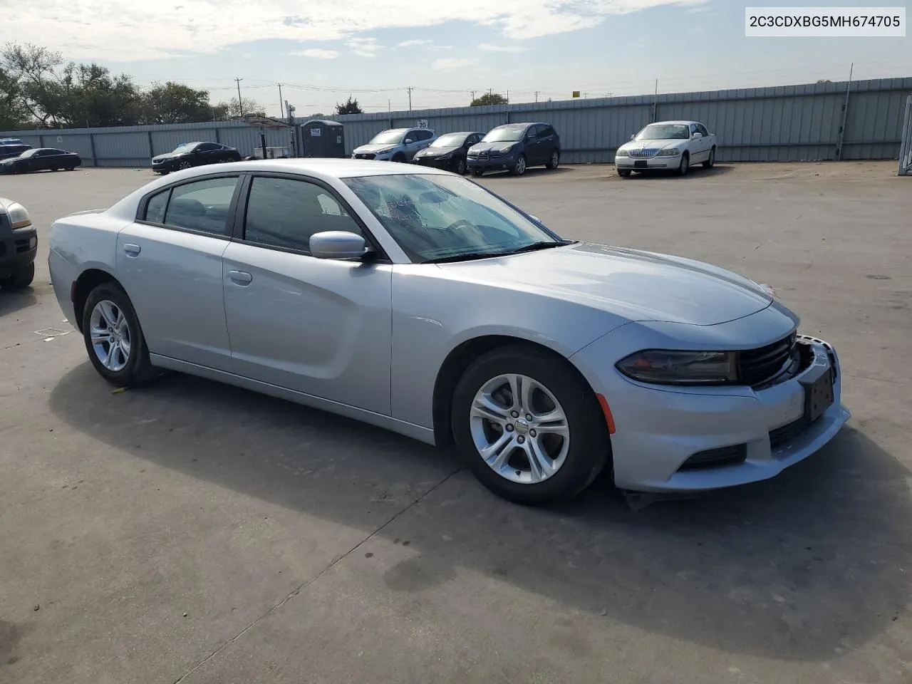 2021 Dodge Charger Sxt VIN: 2C3CDXBG5MH674705 Lot: 78868174